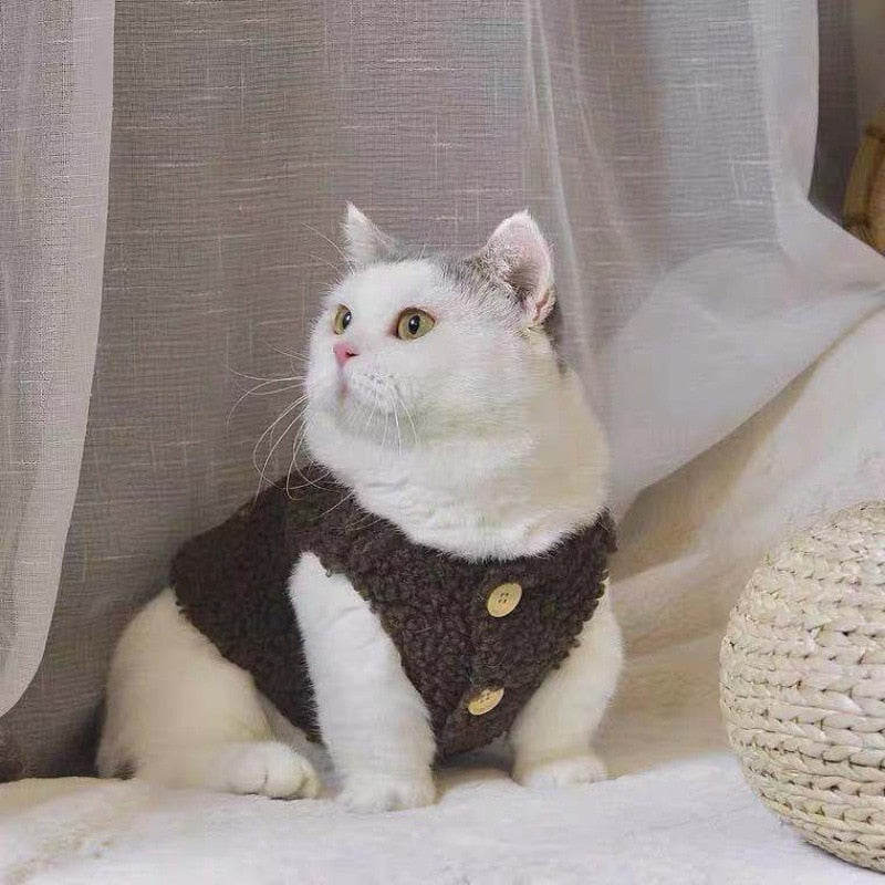 Sherpa Jacket Clothes for Cats