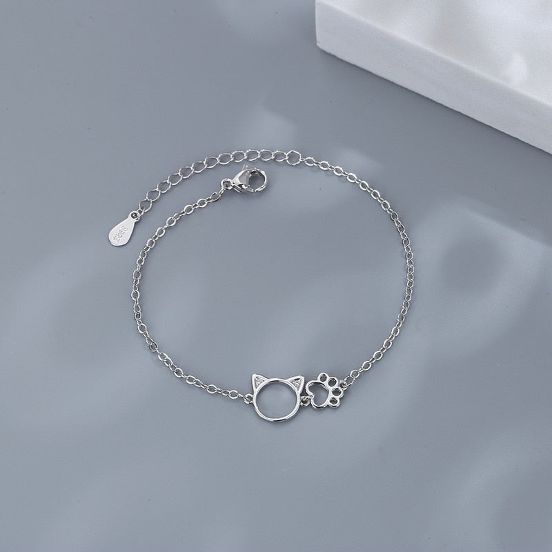 Silver Cat Bracelet