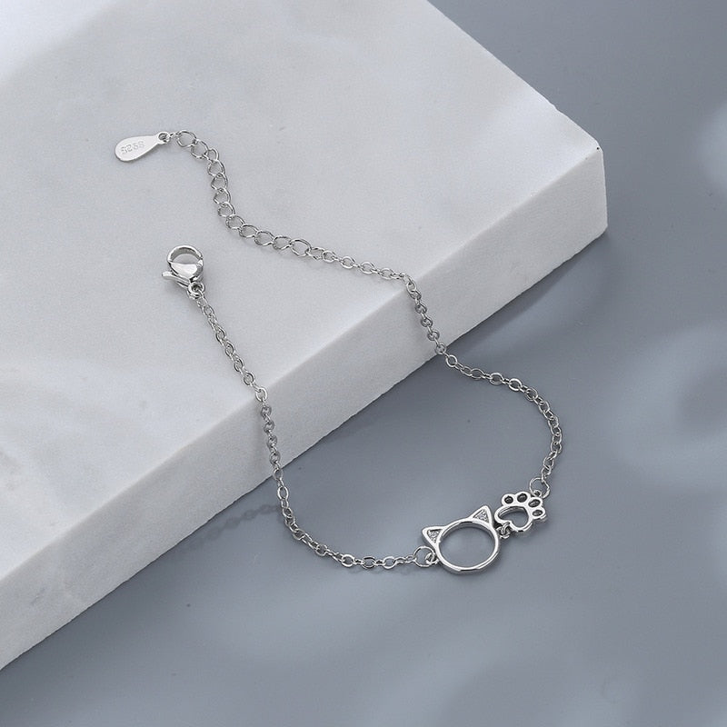 Silver Cat Bracelet