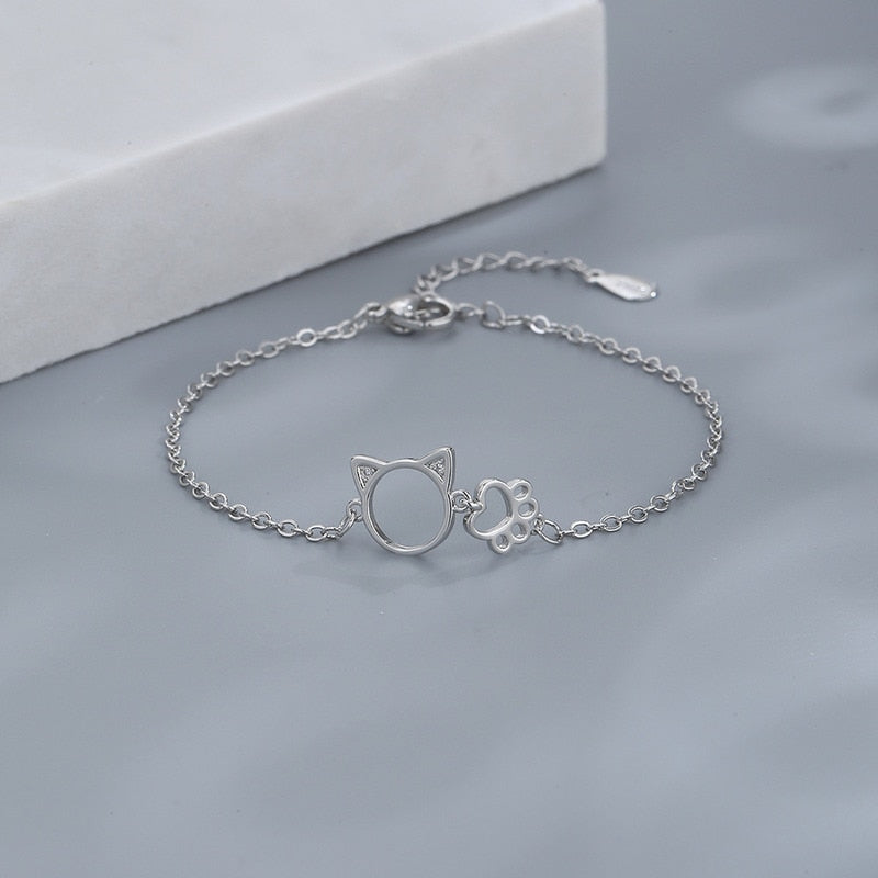 Silver Cat Bracelet