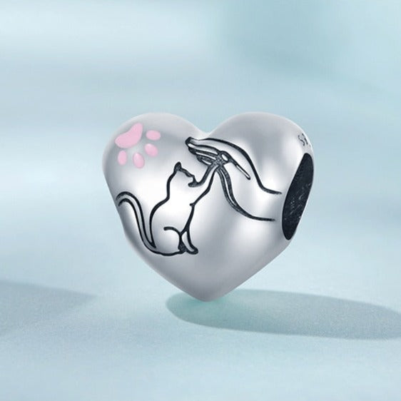 Silver Cat Charm