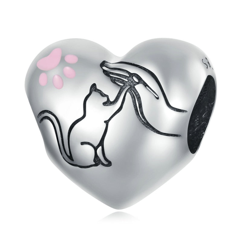Silver Cat Charm
