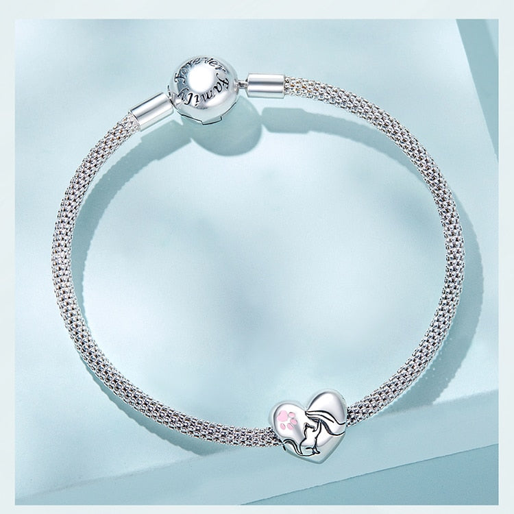 Silver Cat Charm