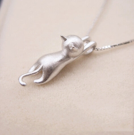 Silver Cat Necklace