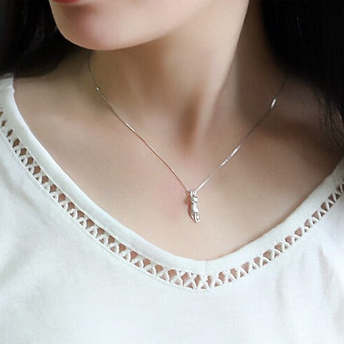 Silver Cat Necklace