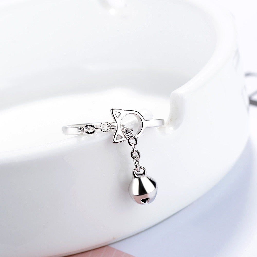 Silver Cat Ring
