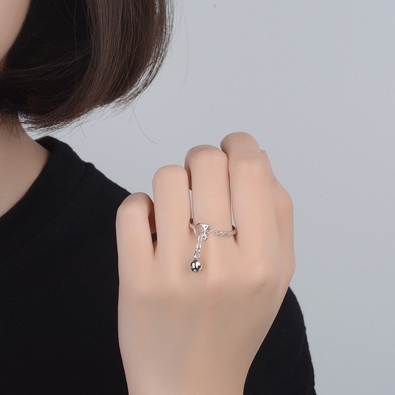 Silver Cat Ring