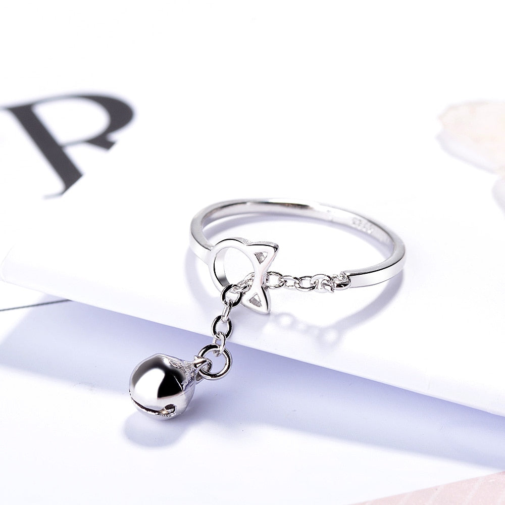 Silver Cat Ring