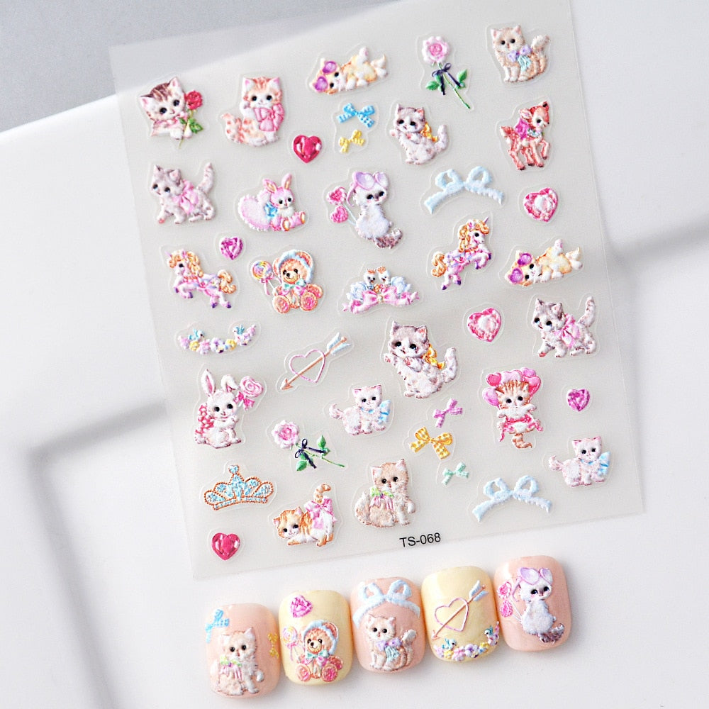 Simple Cat Nail Art