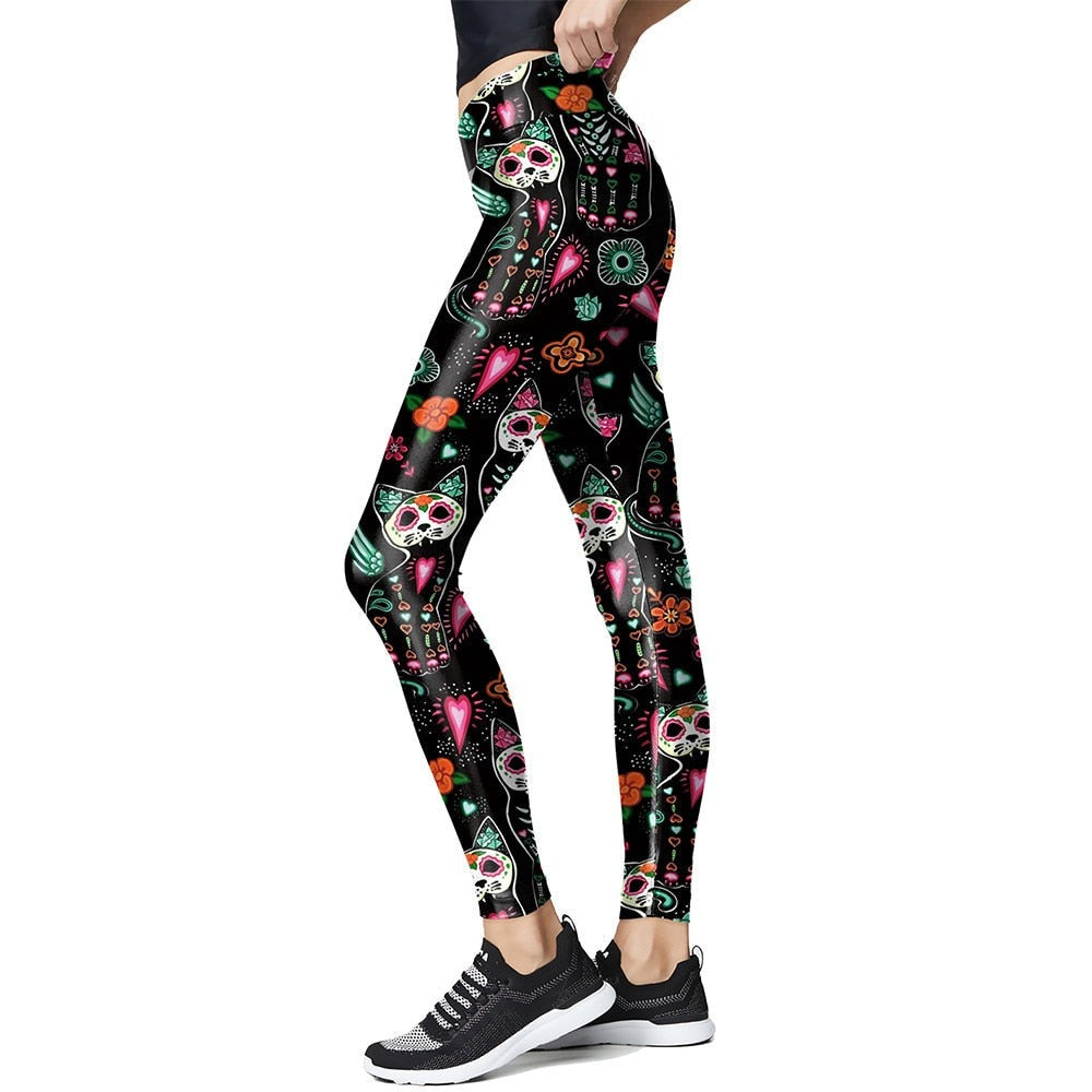 Skeleton Cat Leggings