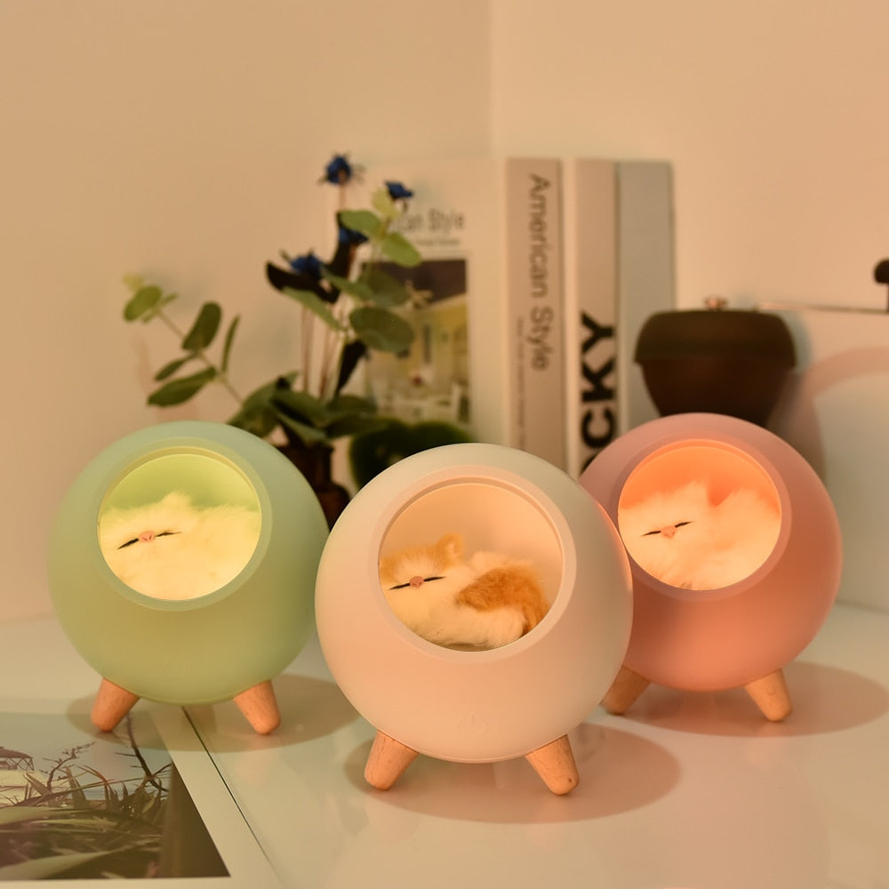 Sleeping Cat Night Light