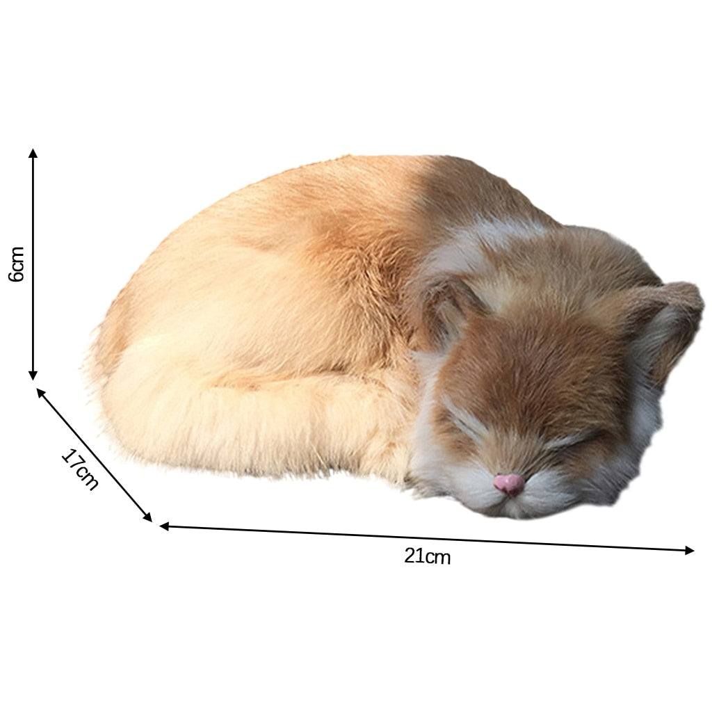 Sleeping Realistic Cat Plush