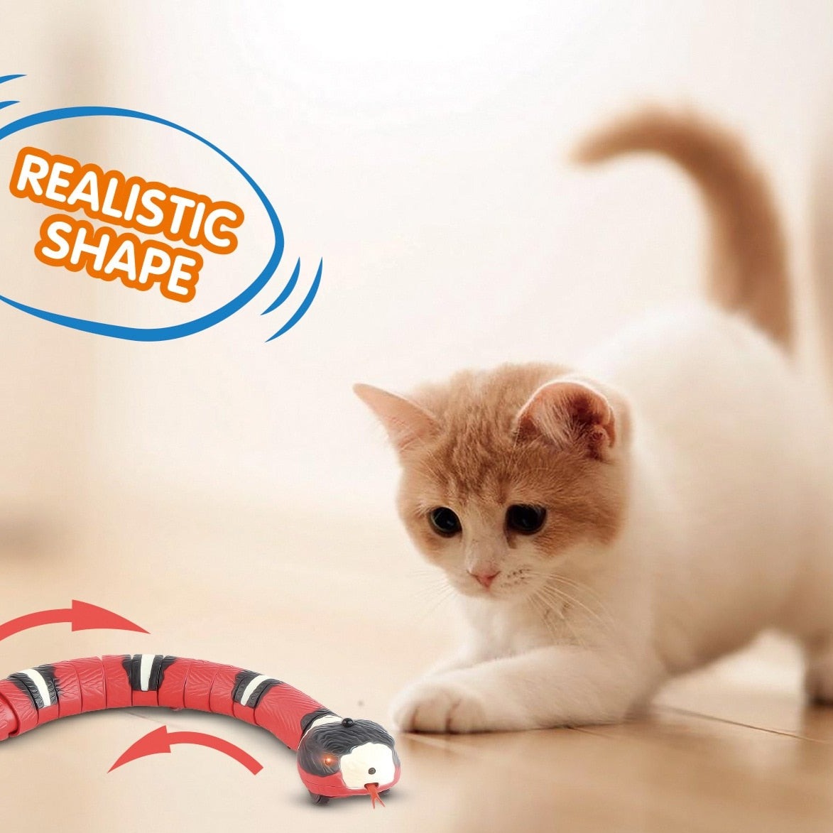 Smart Sensing Snake Cat Toy
