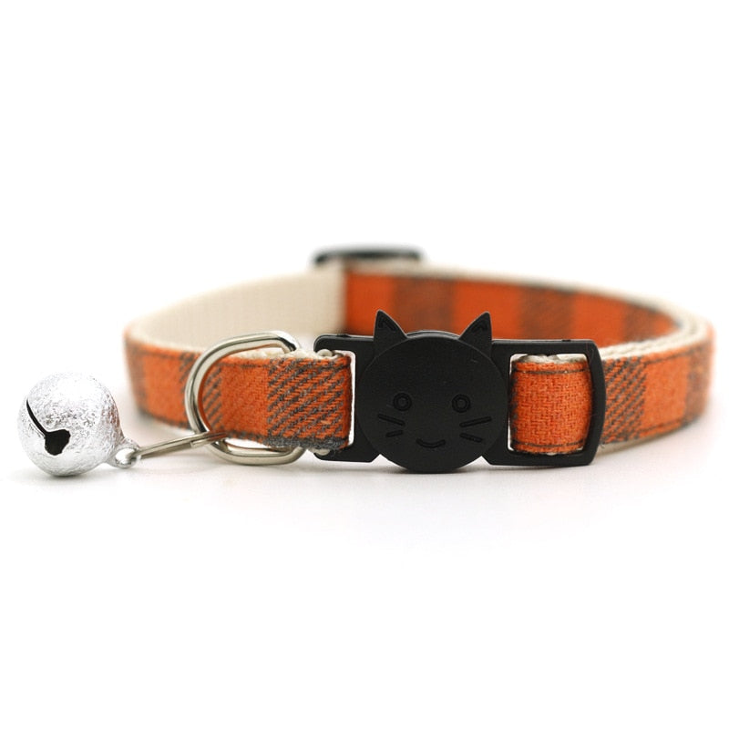 Soft Plaid Cat Collars