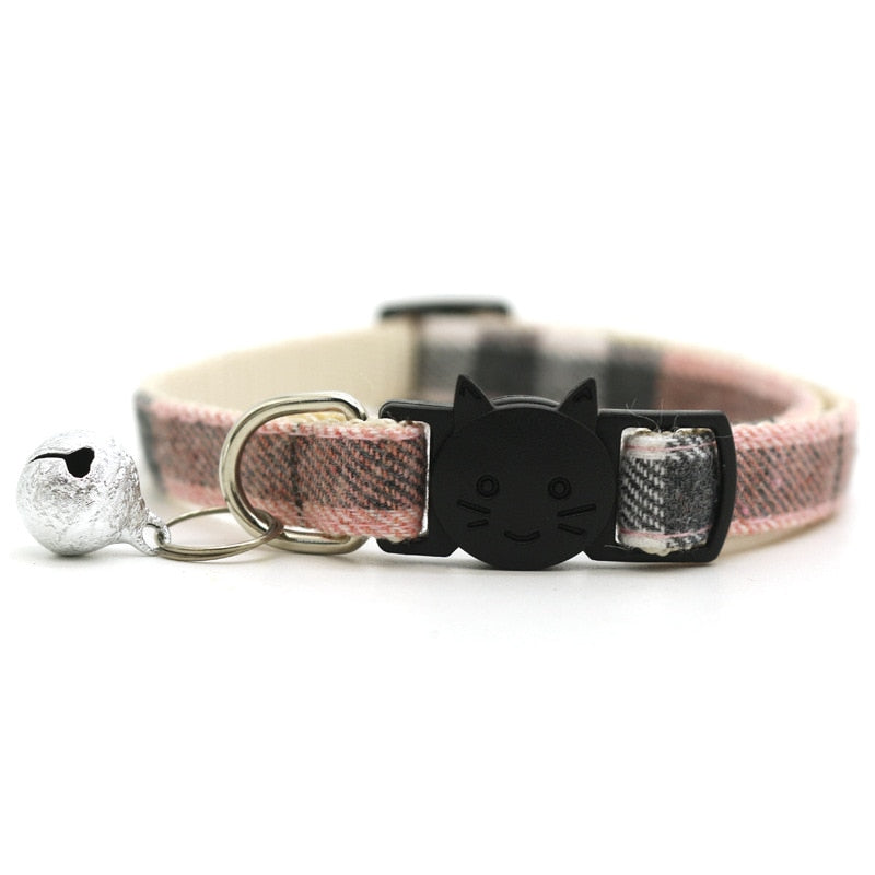 Soft Plaid Cat Collars