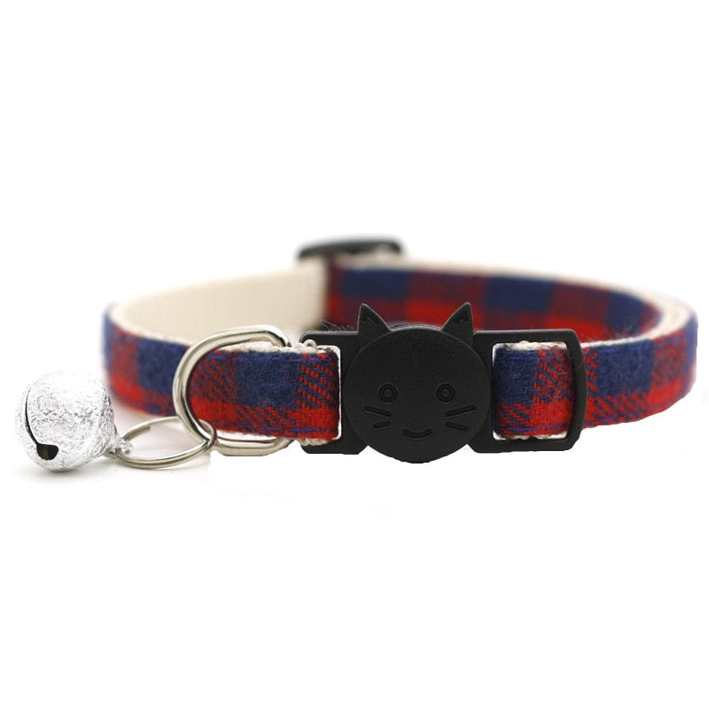 Soft Plaid Cat Collars