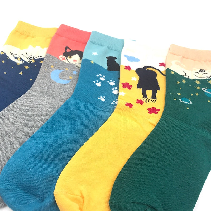 Space Cat Socks