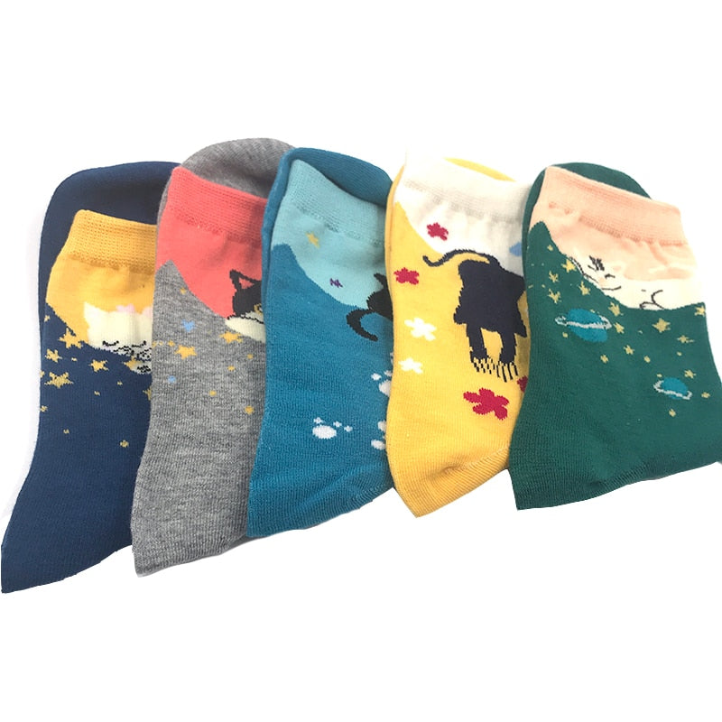 Space Cat Socks