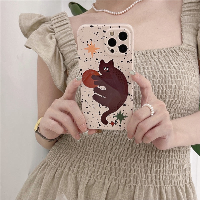 Splash Ink Cat iPhone Case