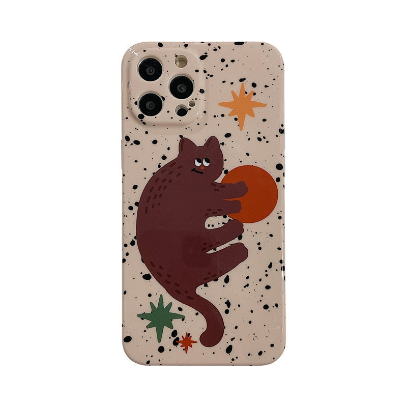 Splash Ink Cat iPhone Case