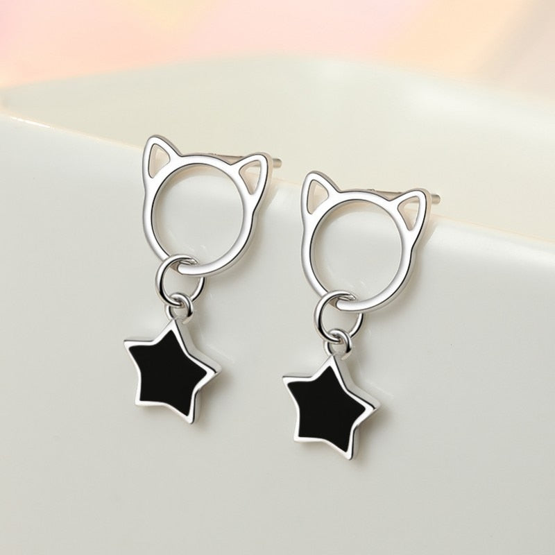 Star Cat Earrings