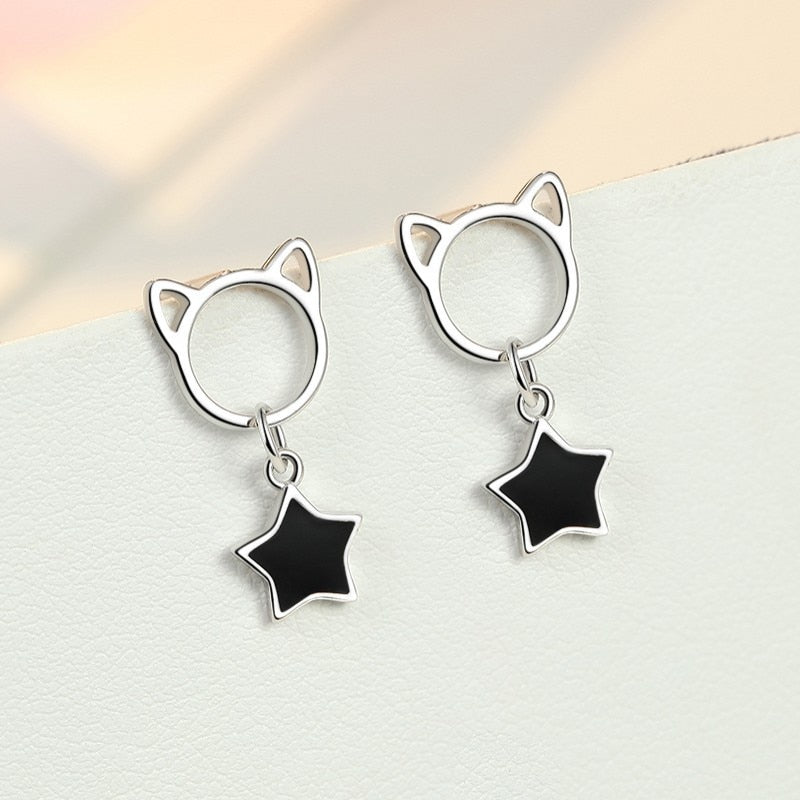 Star Cat Earrings