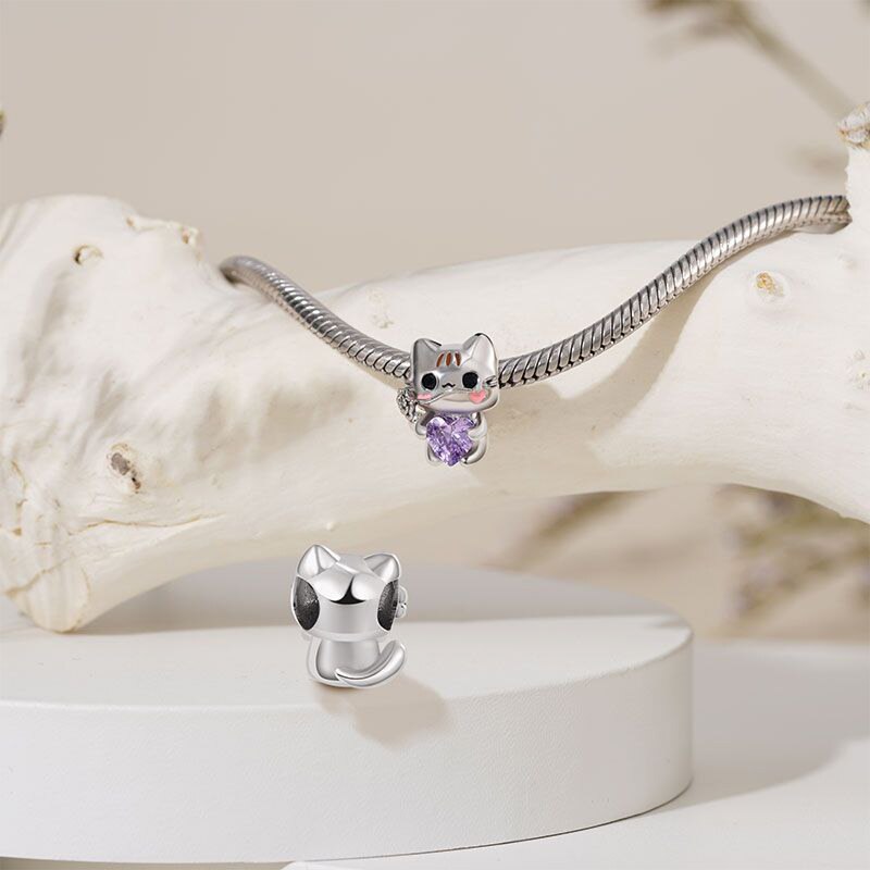 Sterling Silver Cat Charm