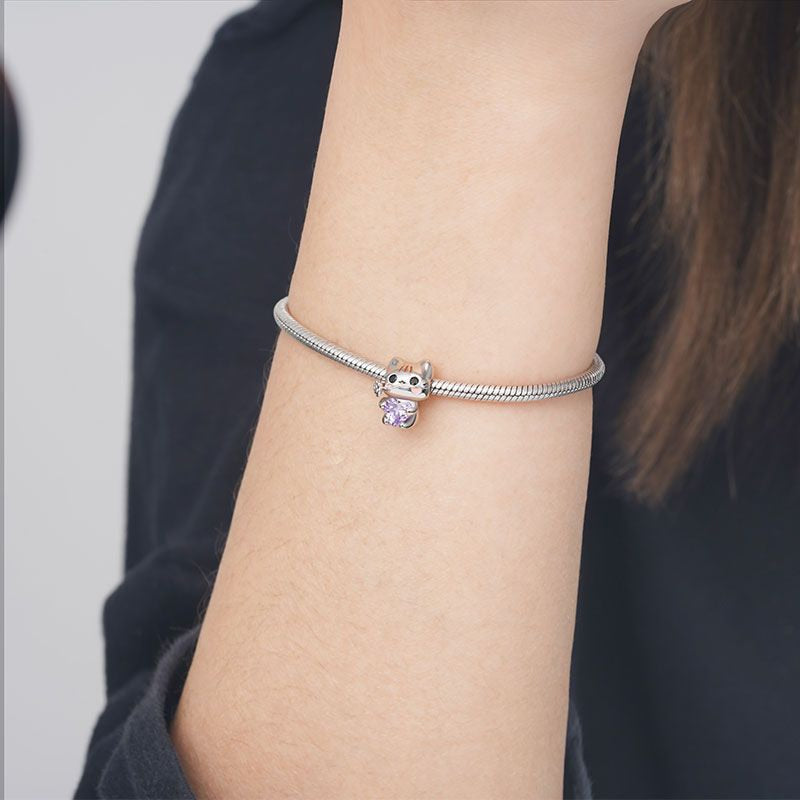 Sterling Silver Cat Charm