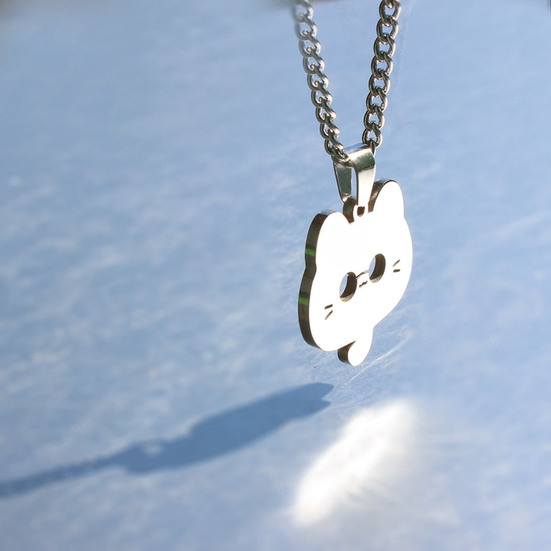 Sterling Silver Cat Necklace