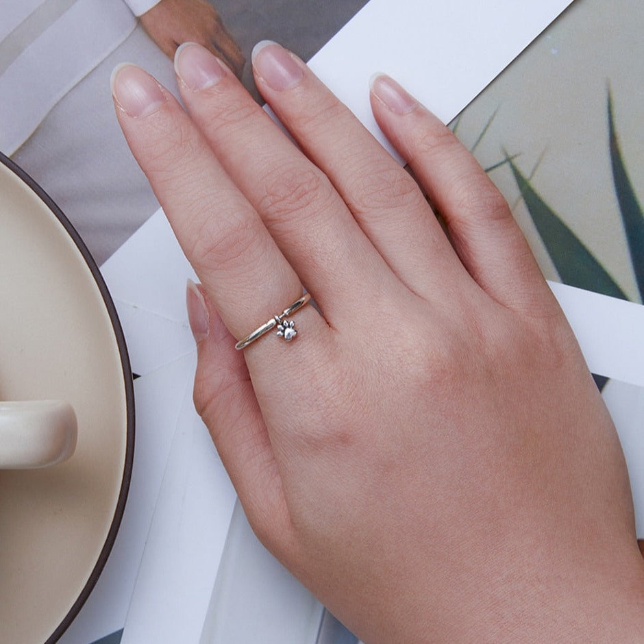 Sterling Silver Cat Paw Ring