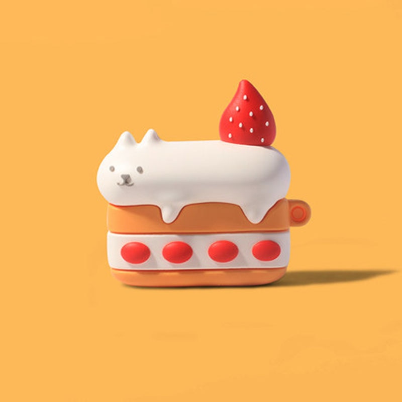 Strawberry Cat Airpod Case