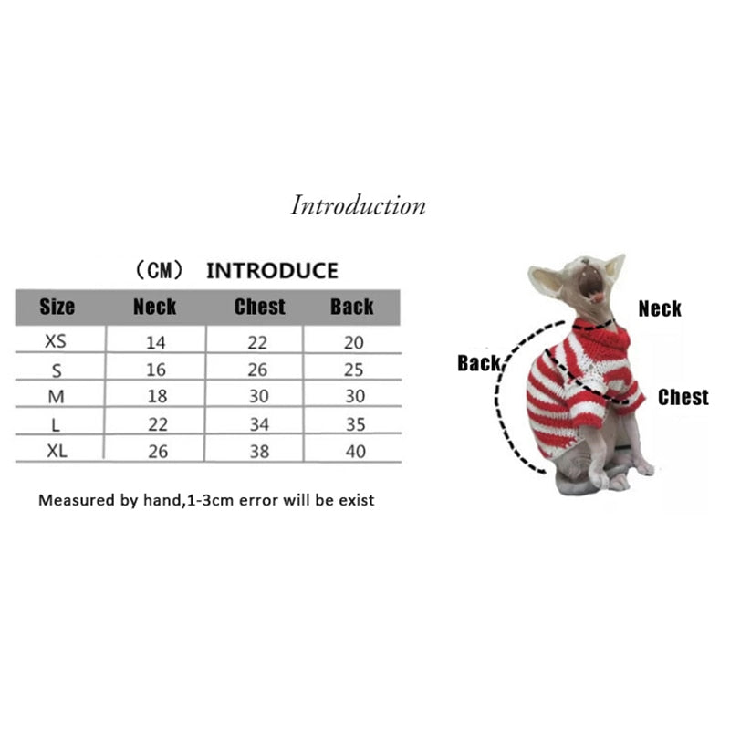 Striped Knitted Clothe for Cats