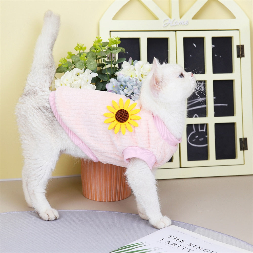 Sunflower Clothes for Cats