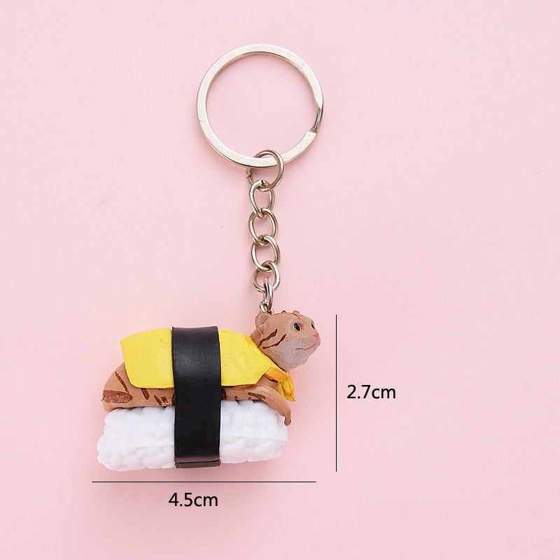 Sushi Cat Keychain