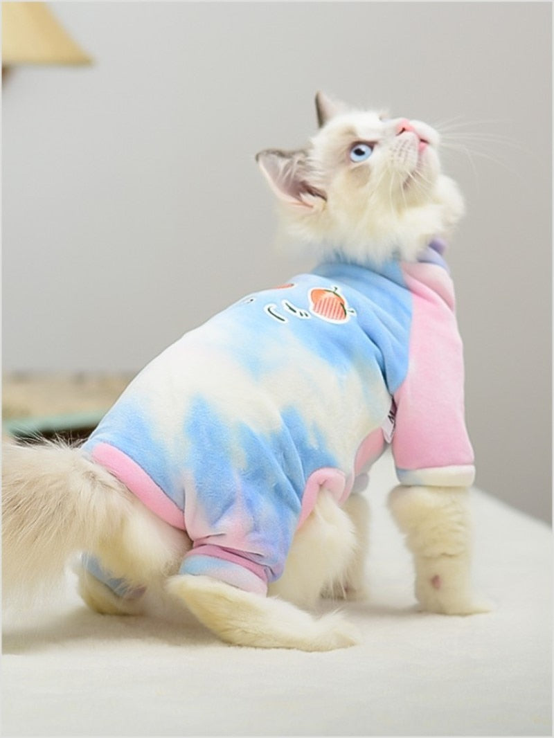Tie Dye Sphynx Cat Clothes