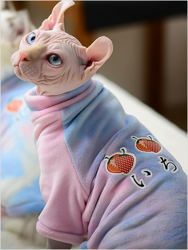 Tie Dye Sphynx Cat Clothes