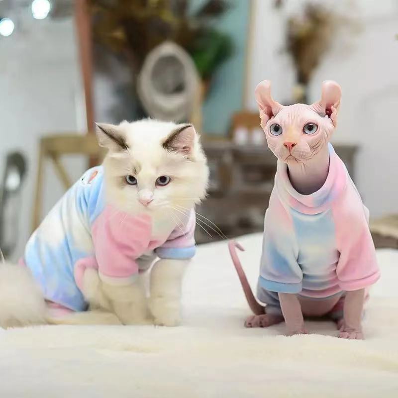 Tie Dye Sphynx Cat Clothes