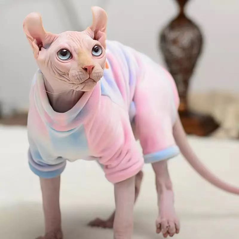 Tie Dye Sphynx Cat Clothes