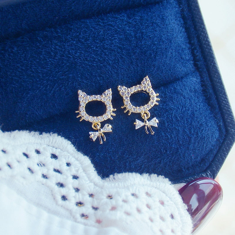 Tiny Kitty Cat Earrings