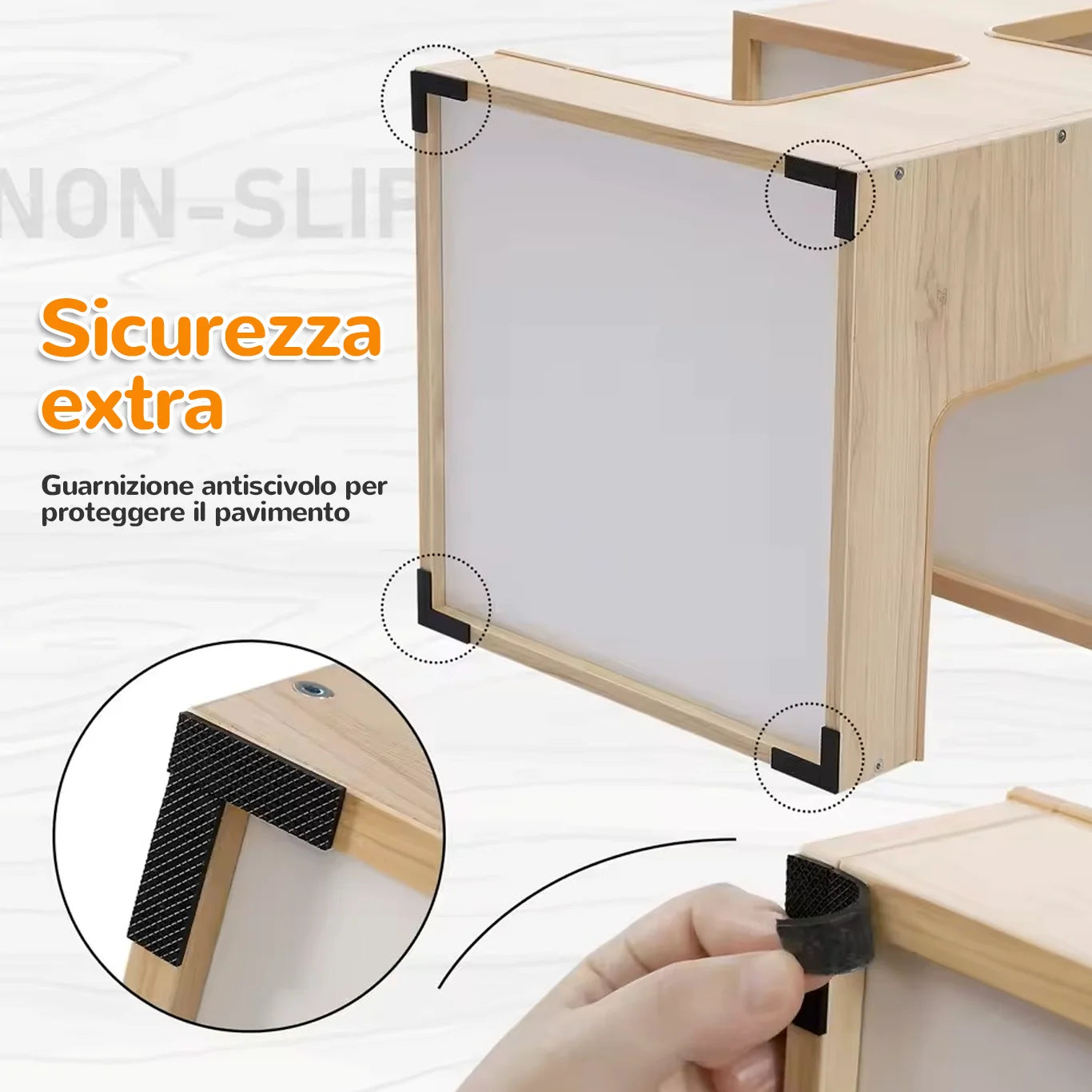 TinyFurniture™ albero gatti compatto con protezioni antiscivolo e sicurezza extra