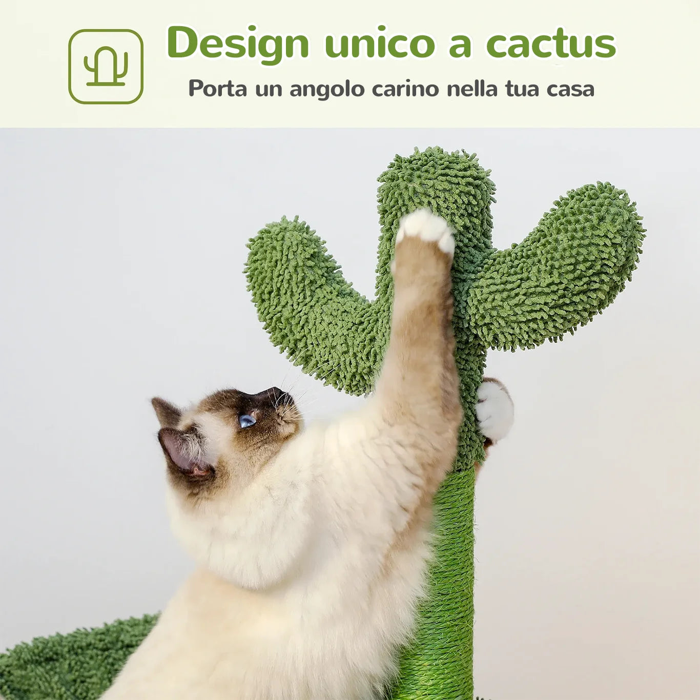 CactusPaws™ tiragraffi design unico a cactus per gatti