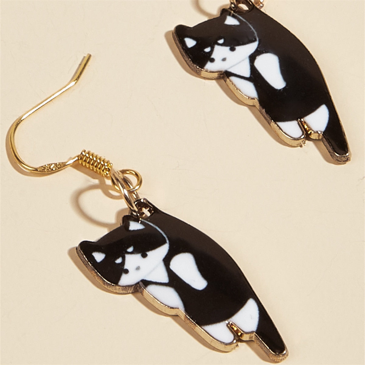 Tuxedo Cat Earrings