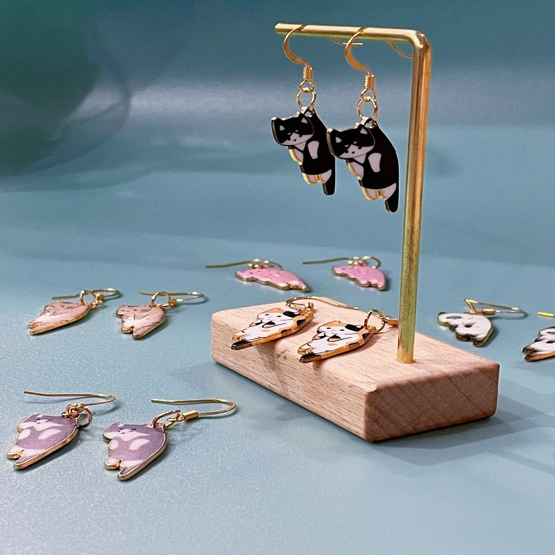 Tuxedo Cat Earrings