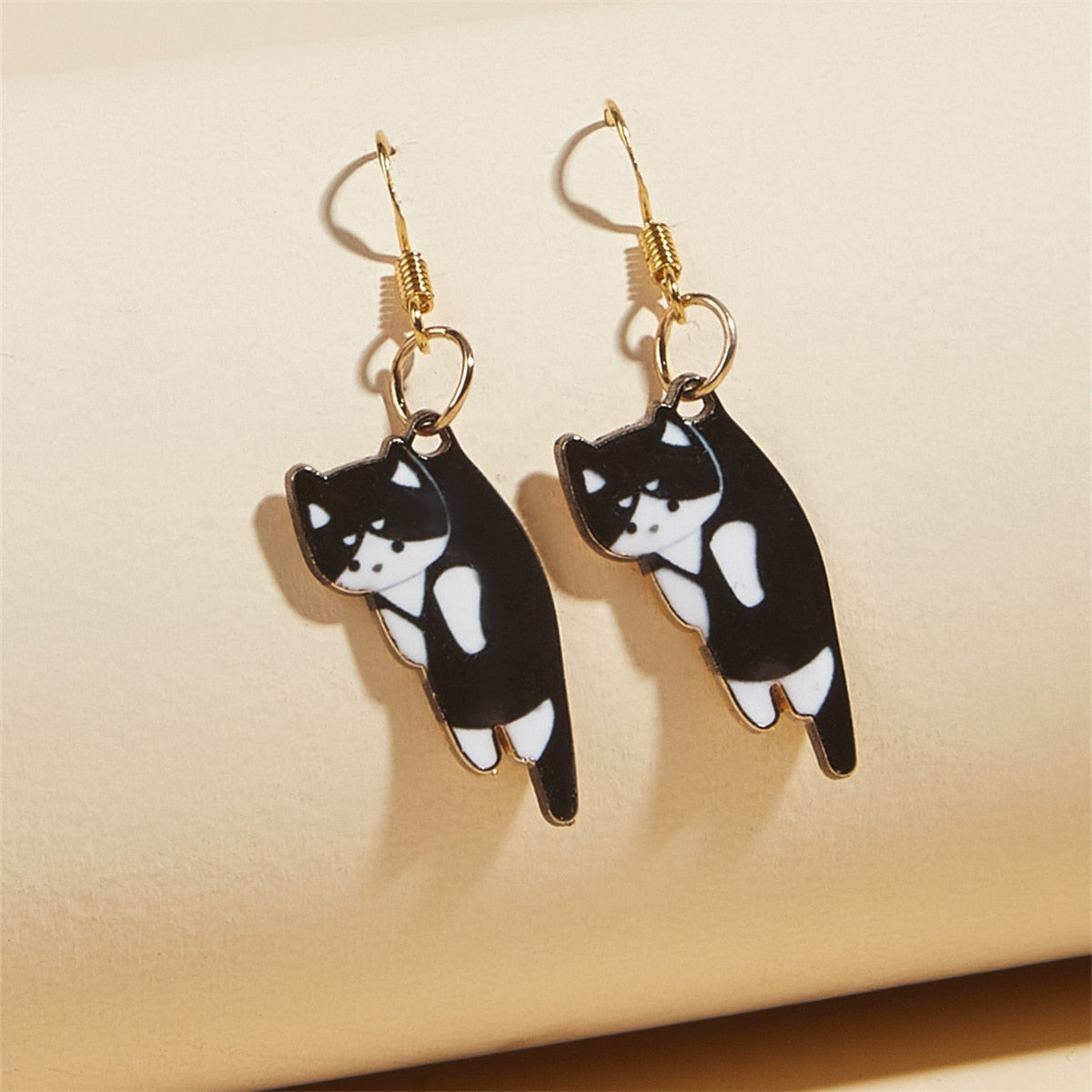 Tuxedo Cat Earrings