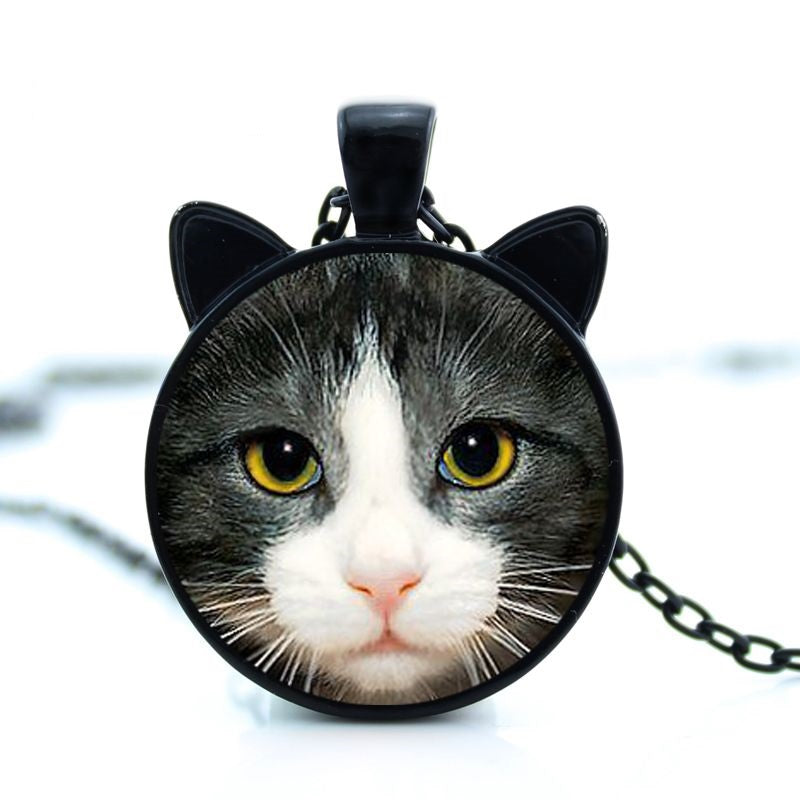 Tuxedo Cat Necklace