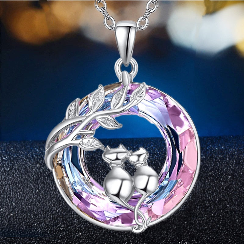 Two Cats Necklace