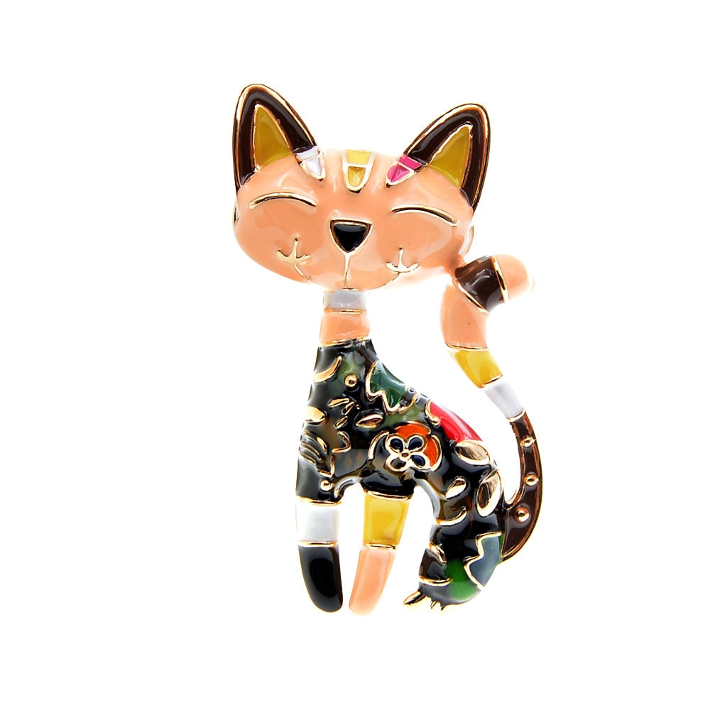 Vintage cat Brooch