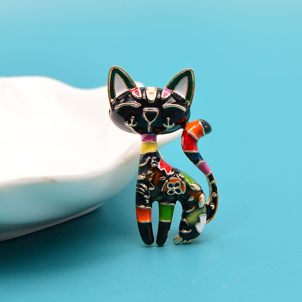 Vintage cat Brooch