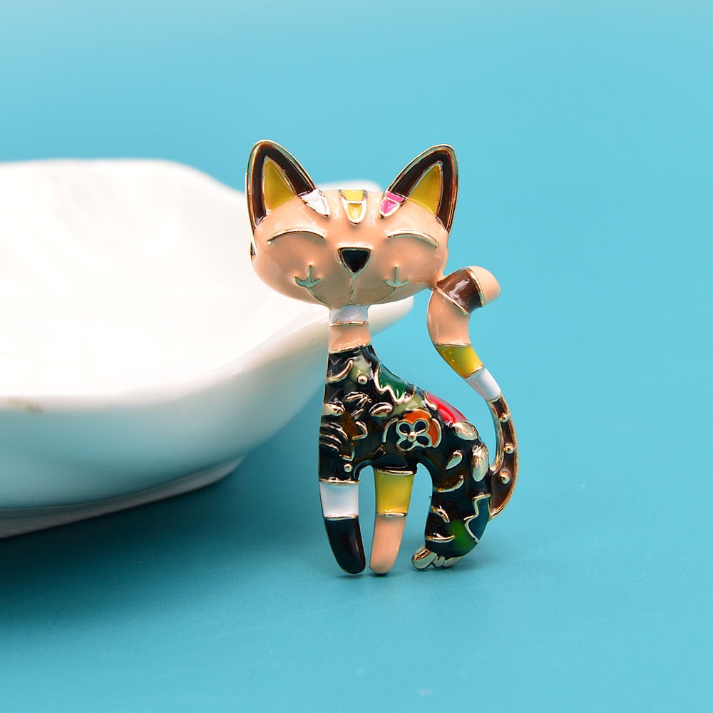Vintage cat Brooch