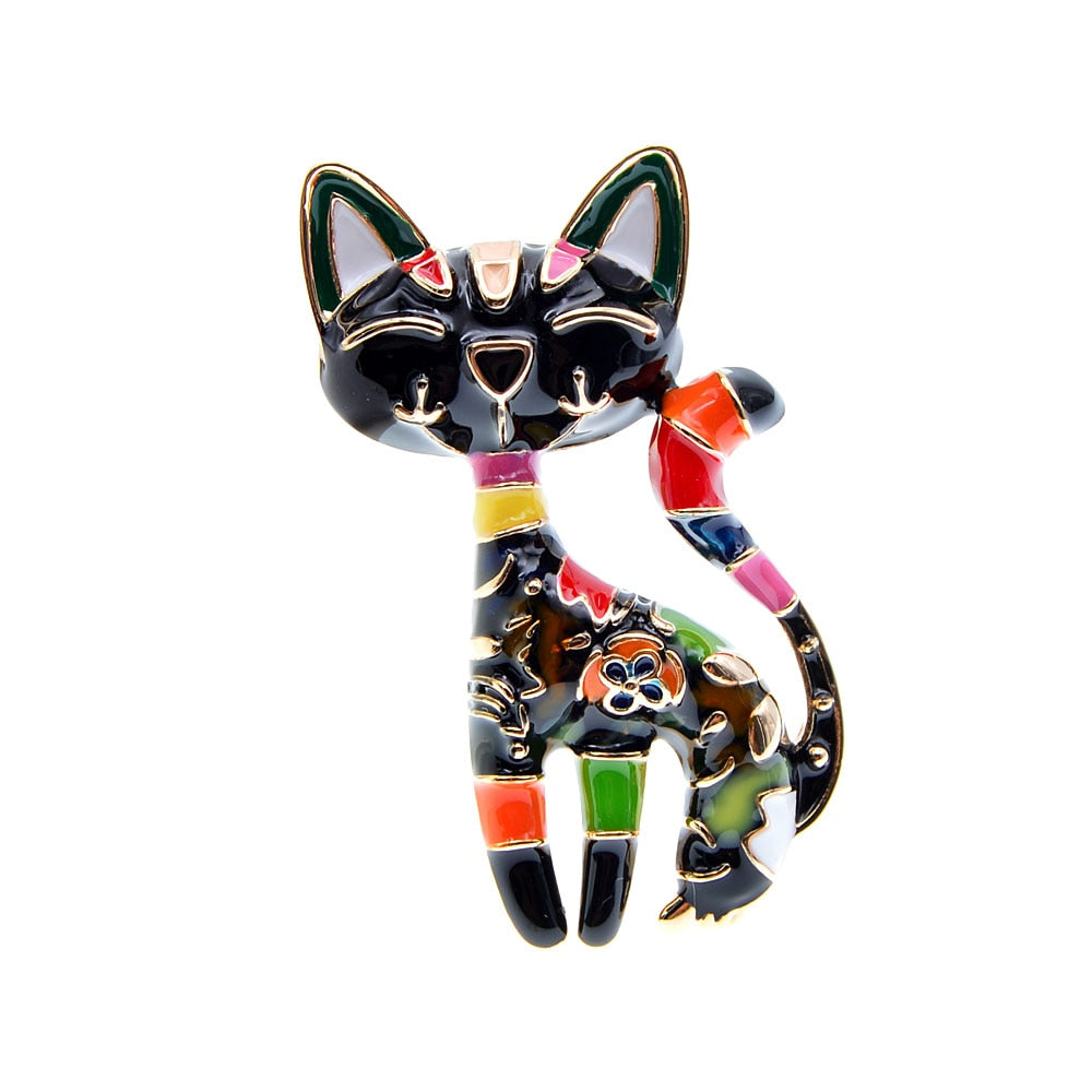 Vintage cat Brooch
